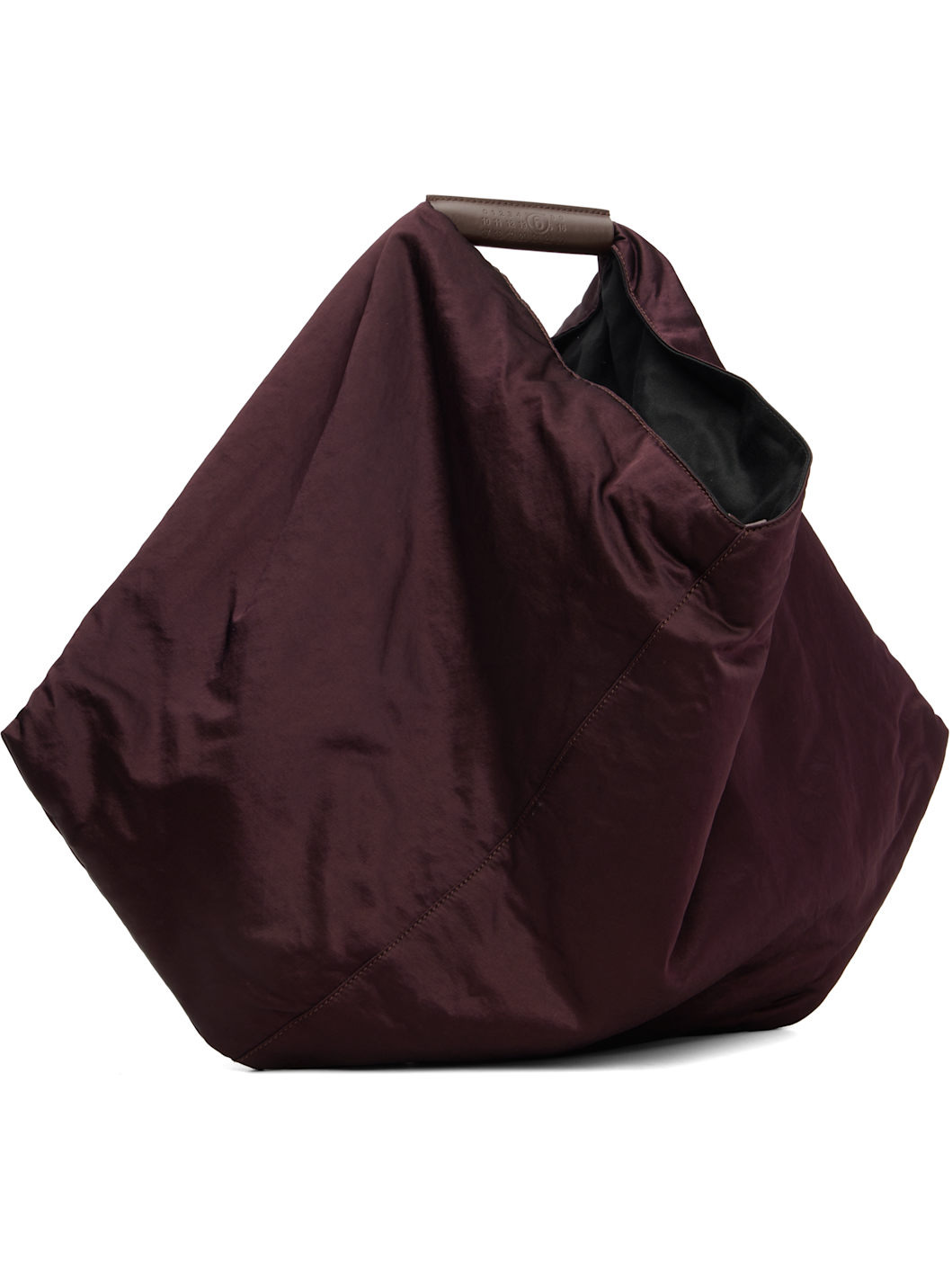Purple Triangle Draped Tote - 2