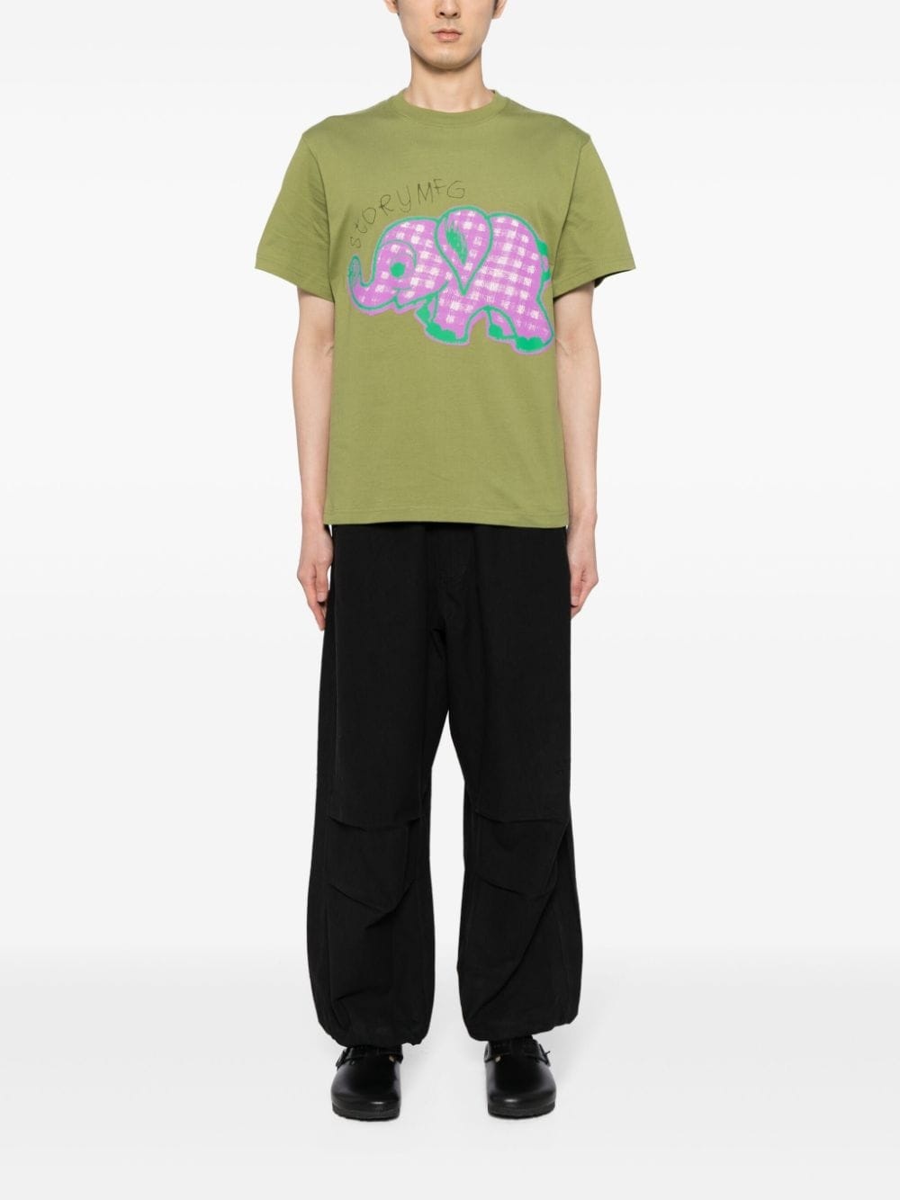 organic cotton straight trousers - 2
