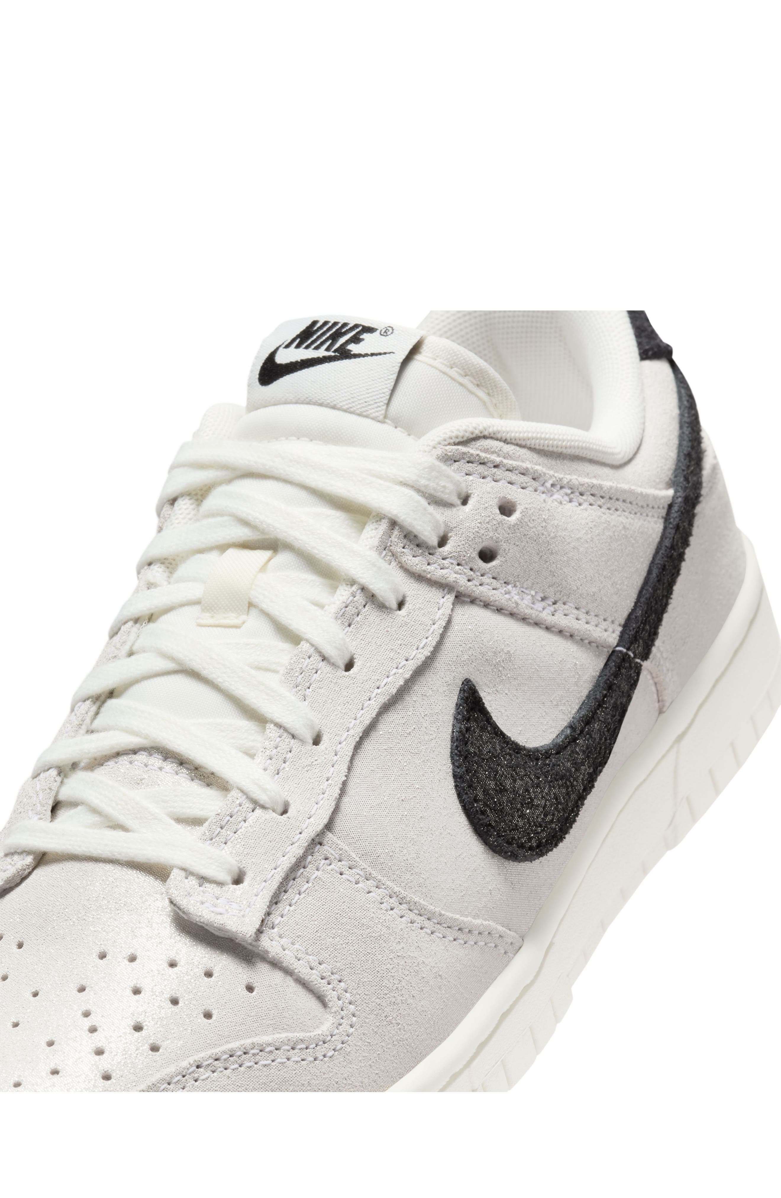 Nike Dunk Low Top Sneaker in White/Black/Red at Nordstrom - 8