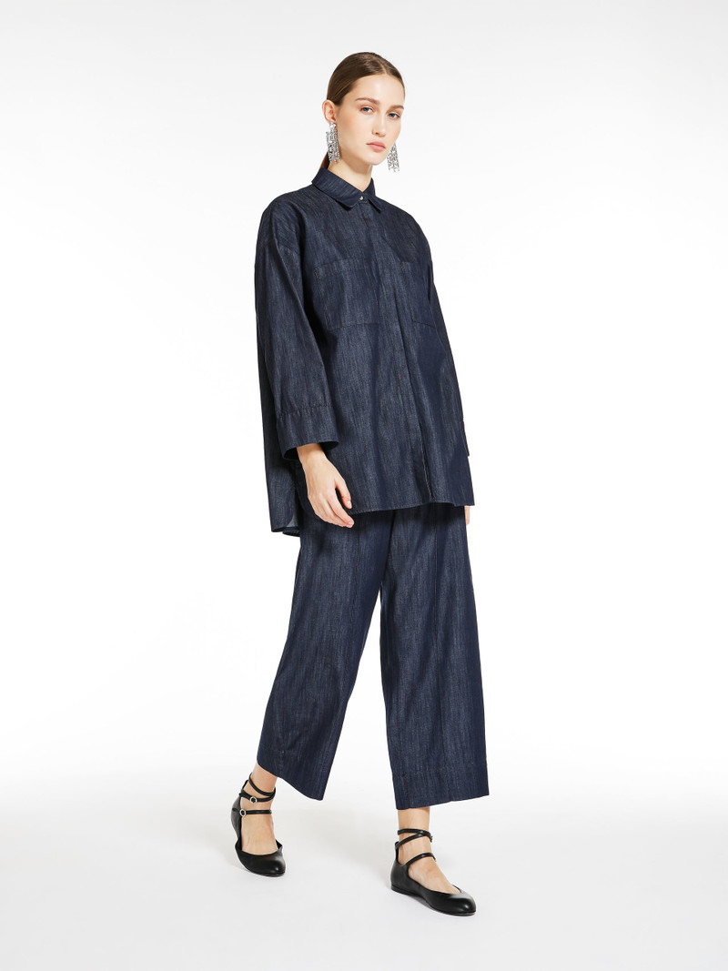 Max Mara BISOUS Cotton denim trousers outlook