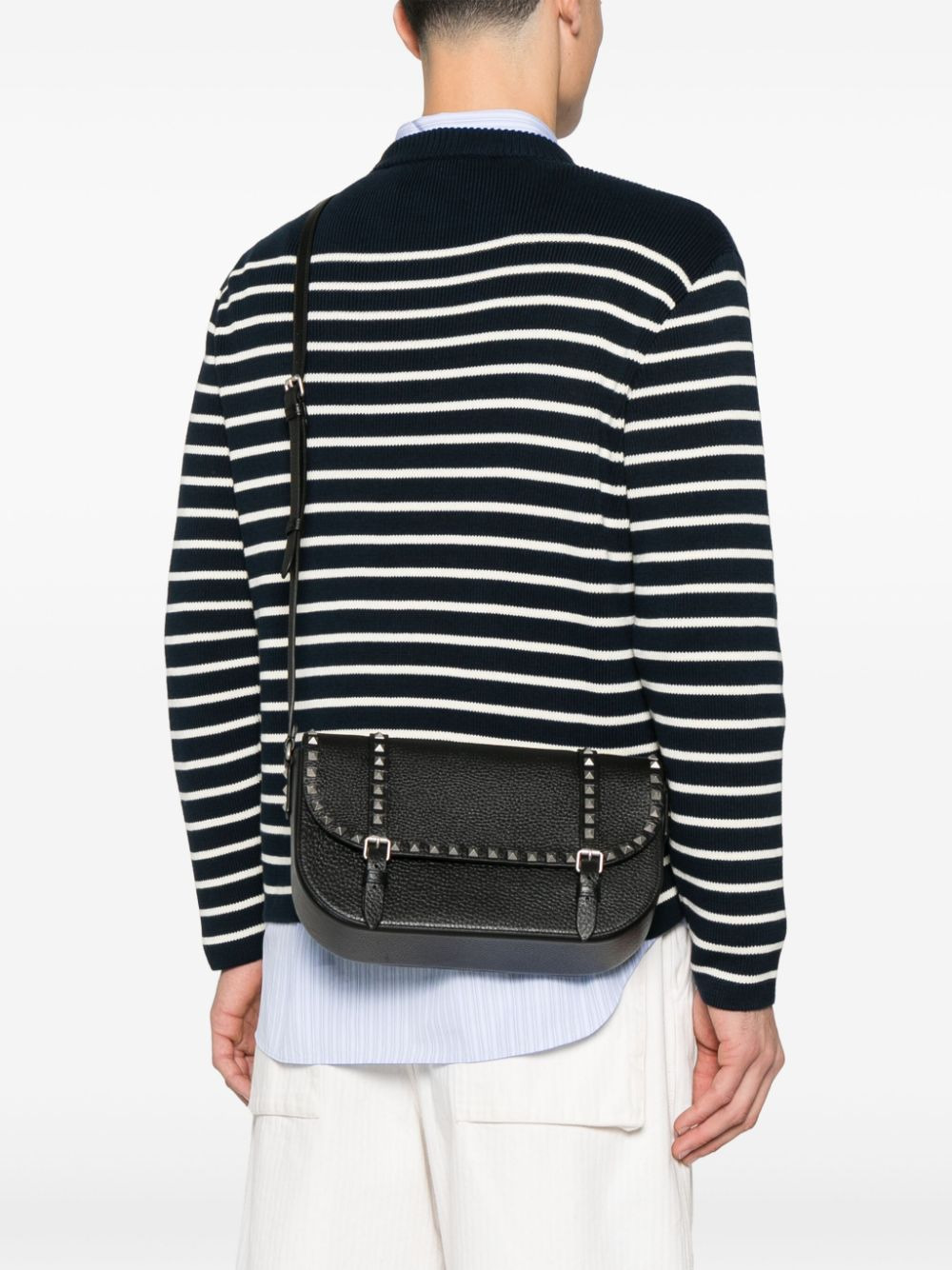 Valentino Garavani Men Leather Shoulder Bag - 3