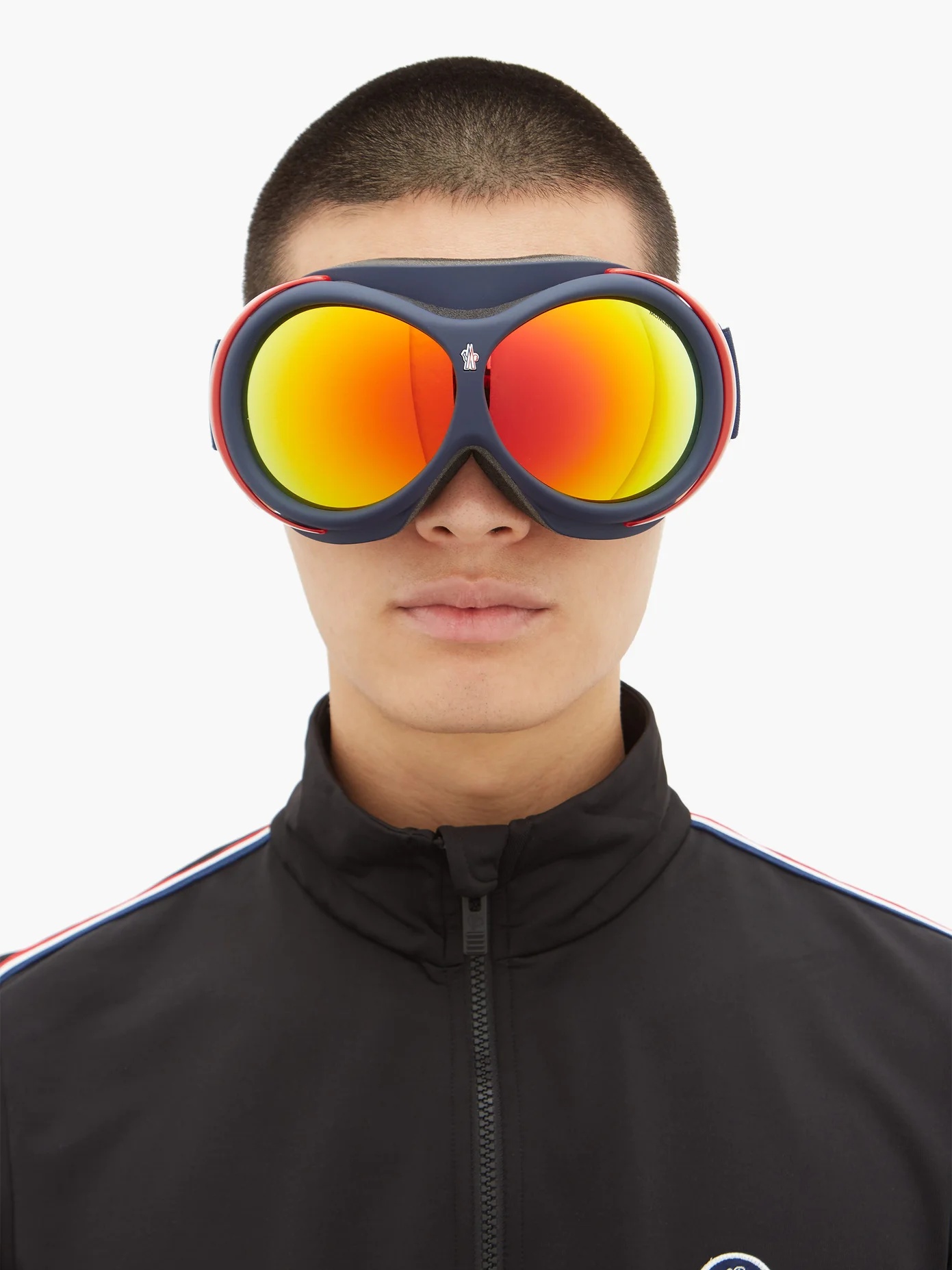 Logo-jacquard strap ski goggles - 2