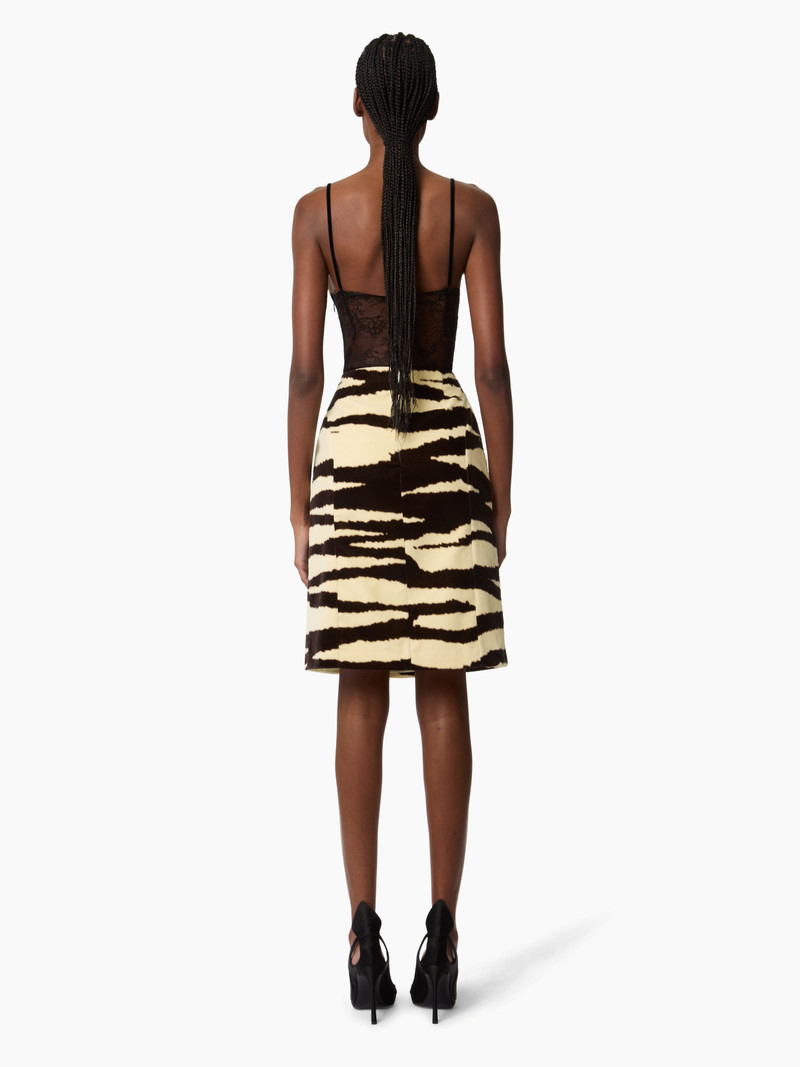 NINA RICCI Velvet Zebra Mini Skirt outlook