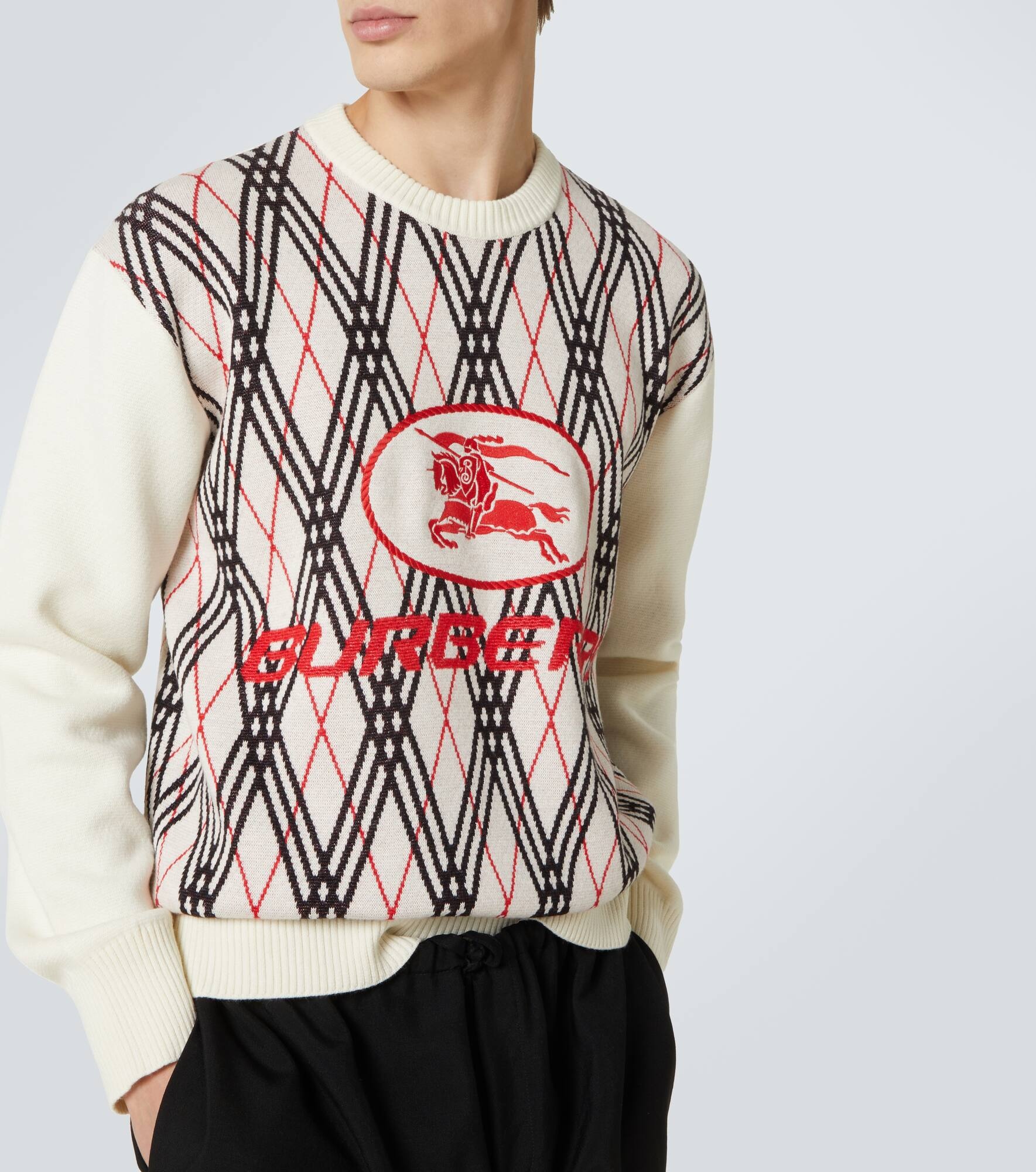 Argyle jacquard sweater - 5