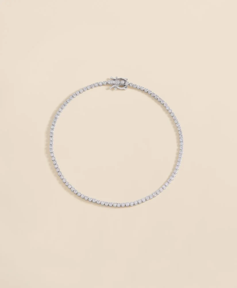 1 CT. Lab-Grown Diamond 14k Gold Link Bracelet - 1