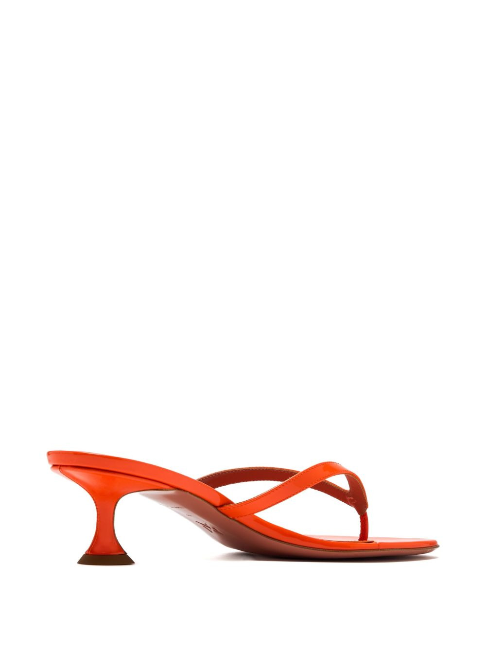patent leather thong sandals - 4