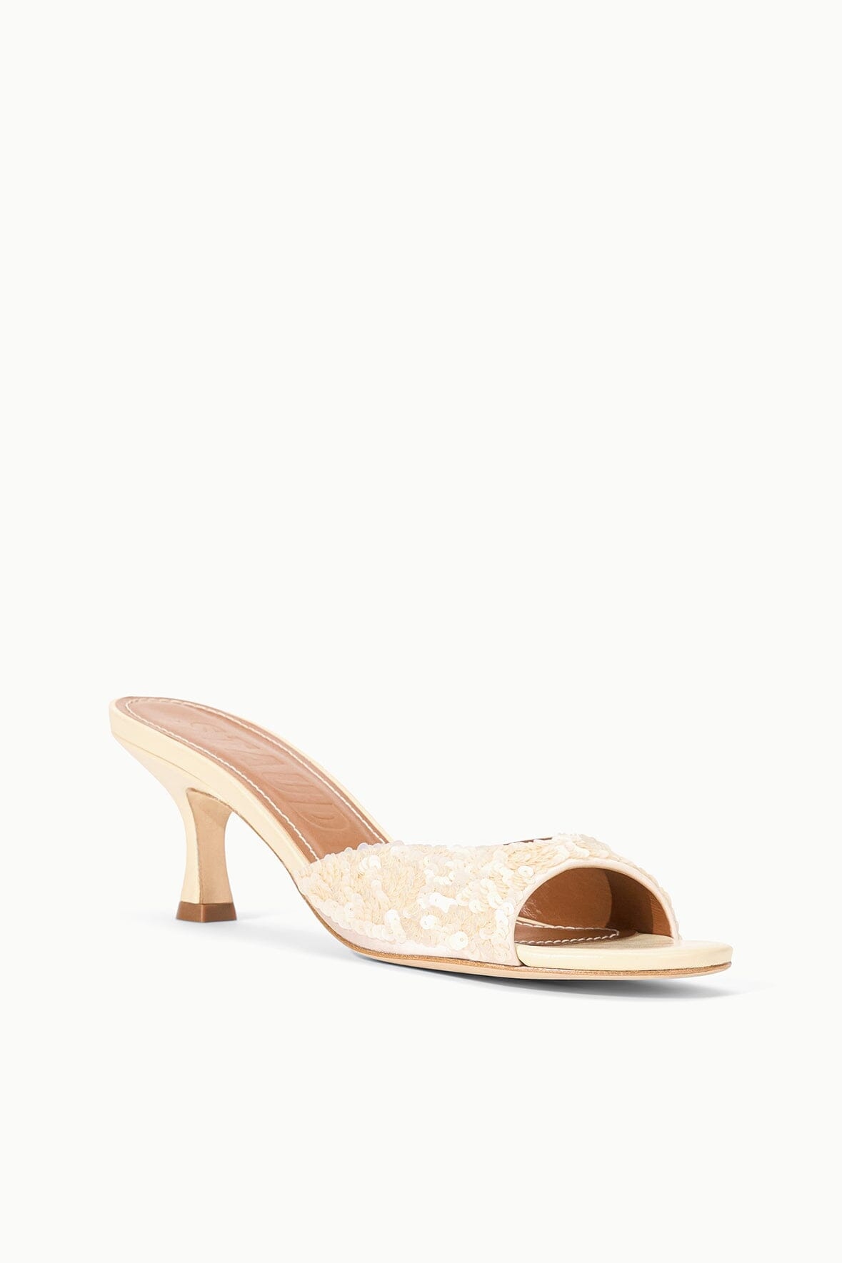STAUD BRIGITTE MULE CREAM SEQUINS - 3