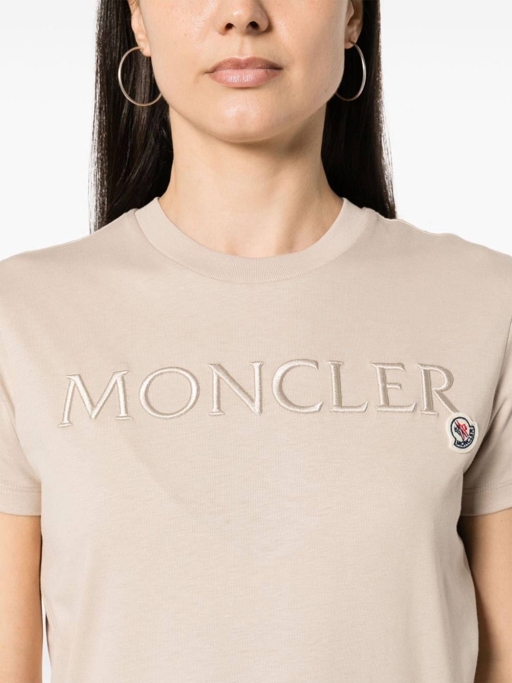 logo-embroidered cotton T-shirt - 5