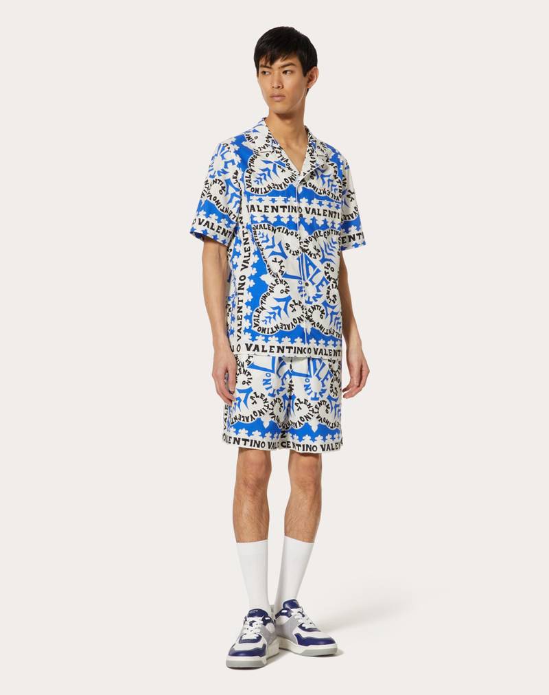 Valentino COTTON SHIRT WITH MINI BANDANA PRINT outlook