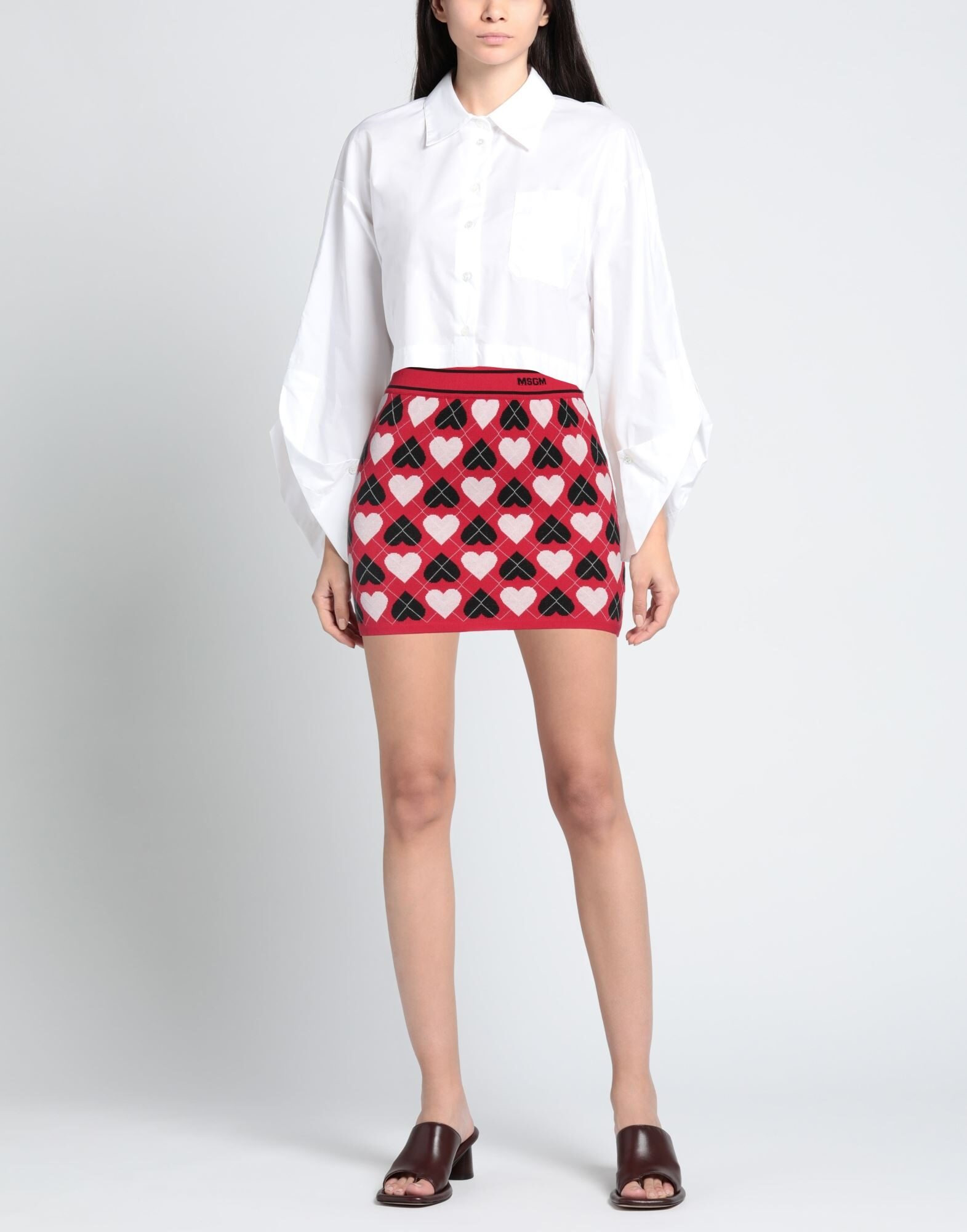 Red Women's Mini Skirt - 2
