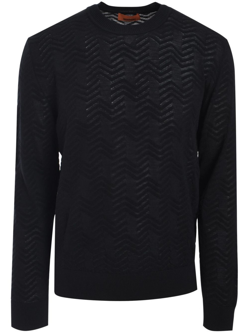 chevron-knit sweater 1