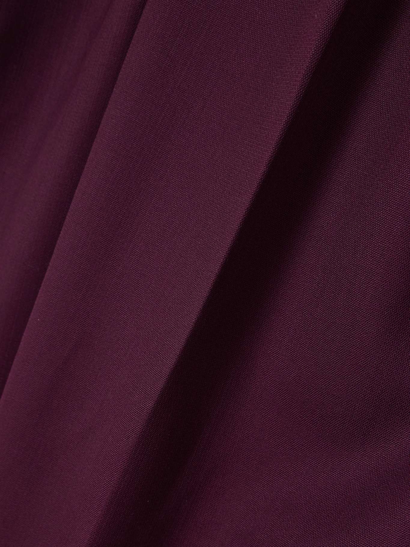 Lou pleated woven wide-leg pants Burgundy - 4