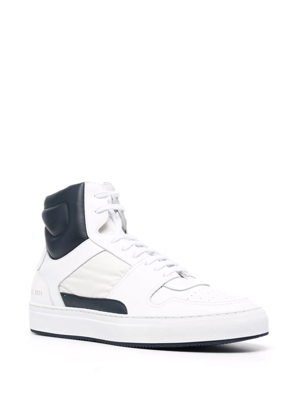 high-top leather-panelled sneakers - 2