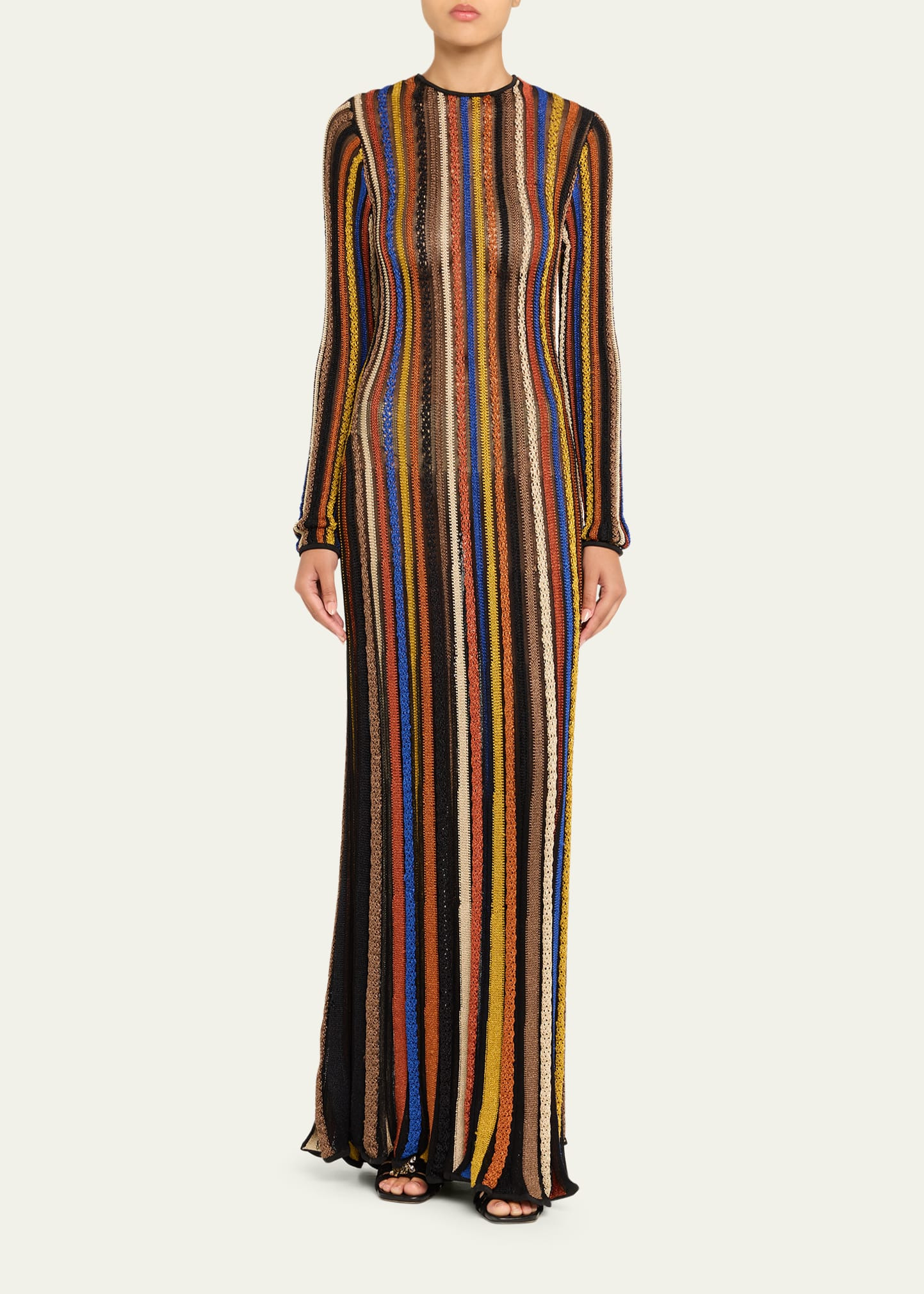 Albie Stripe Knit Long-Sleeve Dress - 2