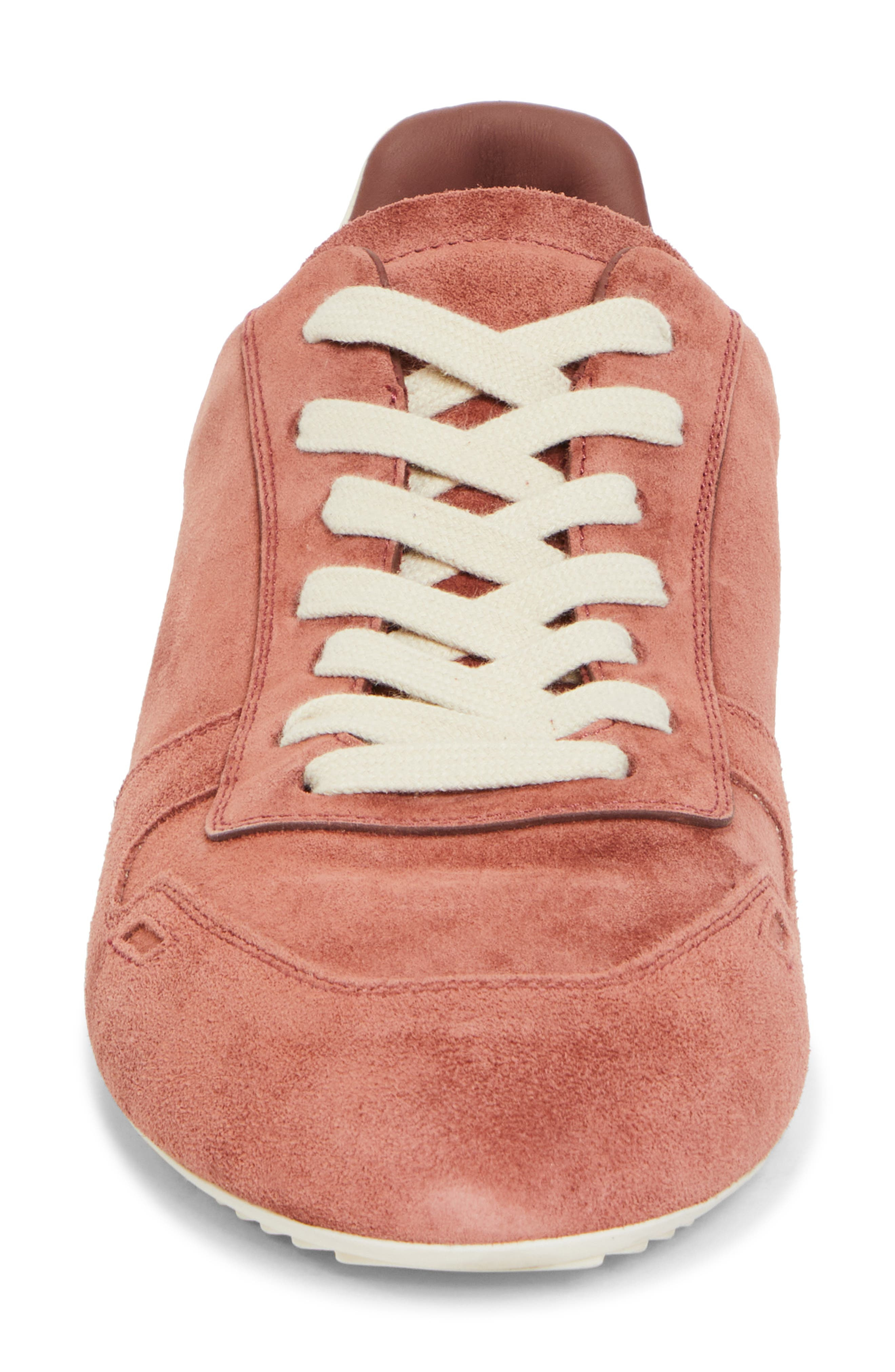 Rick Owens Minimal Low Top Sneaker in Rosewood/Milk/Milk at Nordstrom - 4