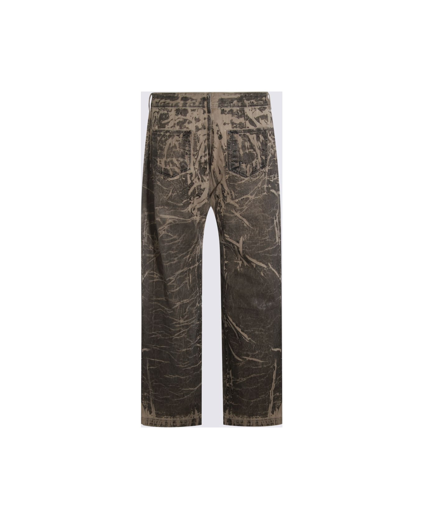 Washed Black Cotton Geth Jeans - 2