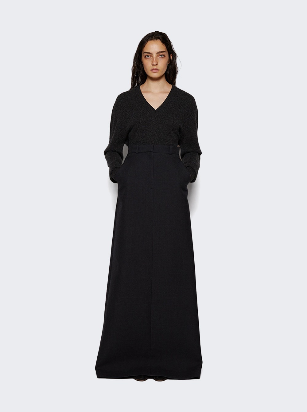 Roux Wool Skirt Dark Charcoal - 2