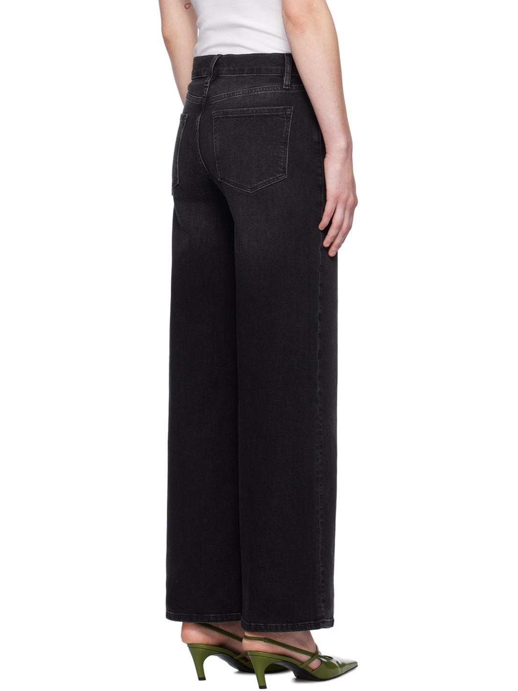 Black 'Le Slim Palazzo' Jeans - 3