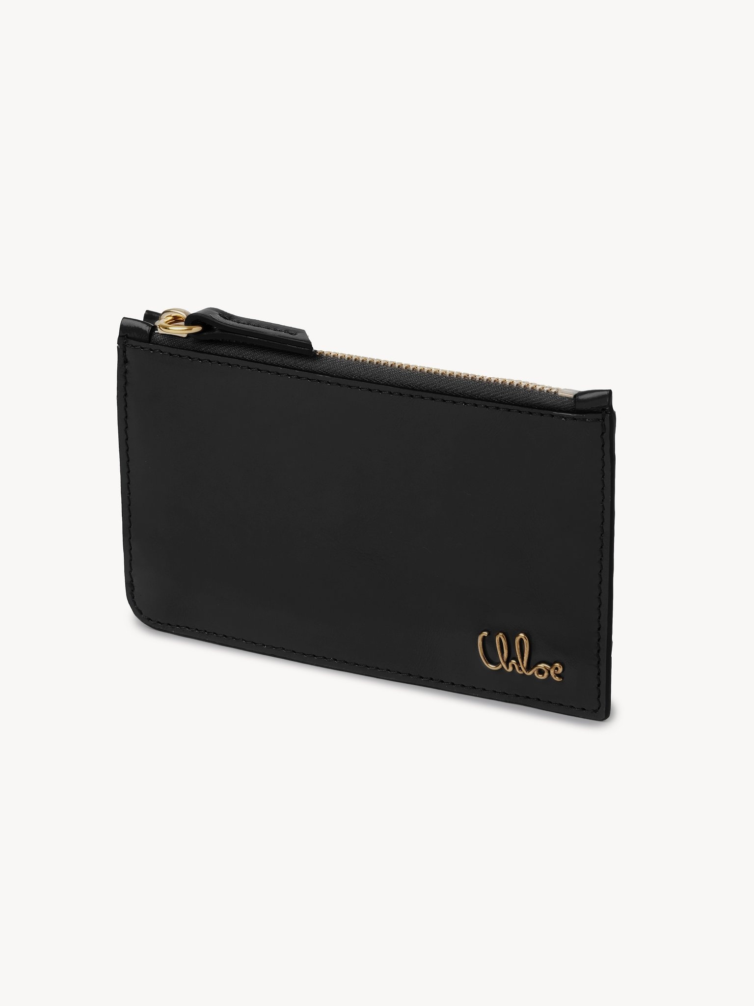 SMALL CHLOÉ ICONIC PURSE WITH CARD SLOTS IN SHINY LEATHER - 2