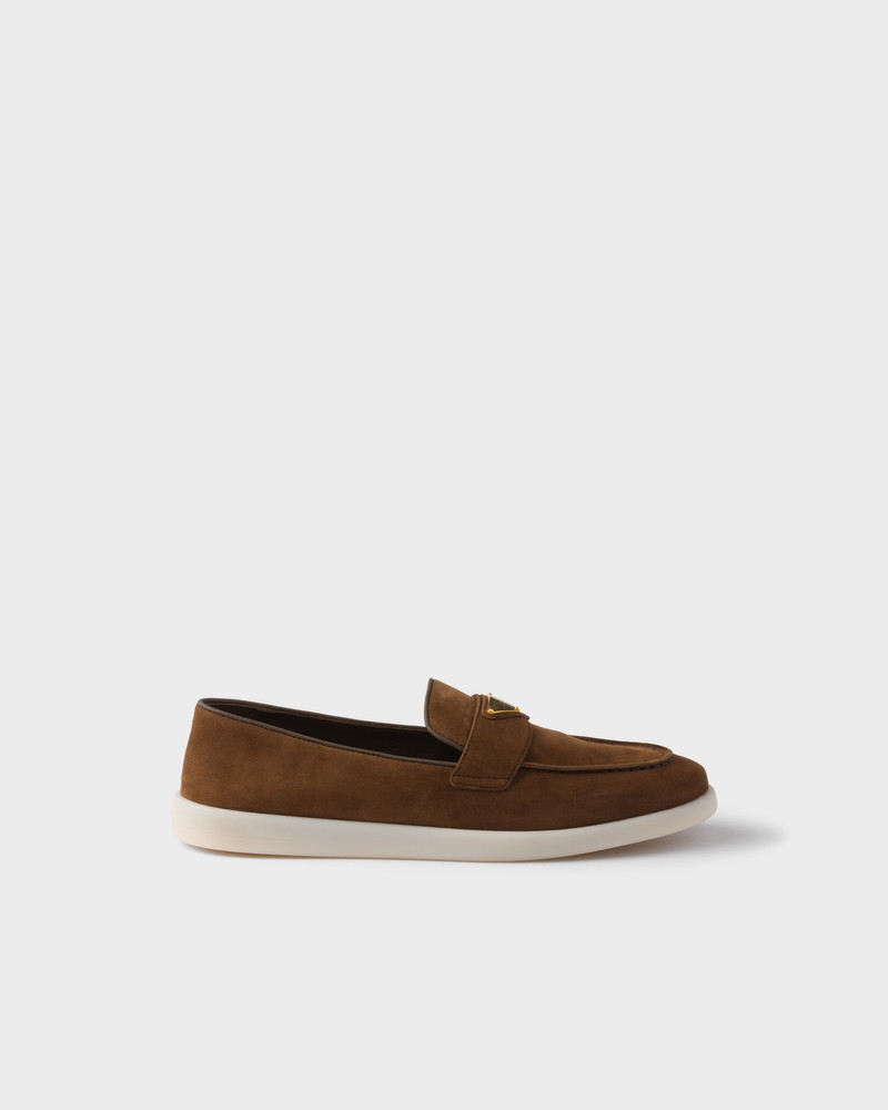 Prada Suede leather loafers outlook