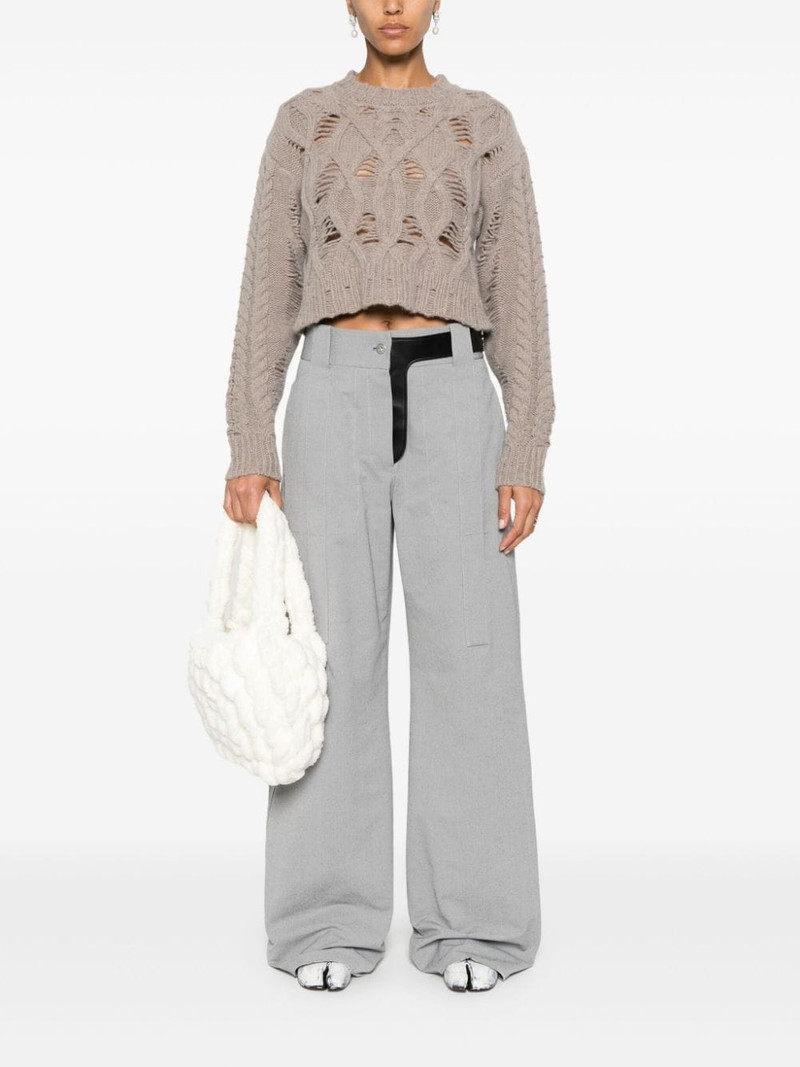 AISLING CAMPS cable-knit cropped sweater outlook