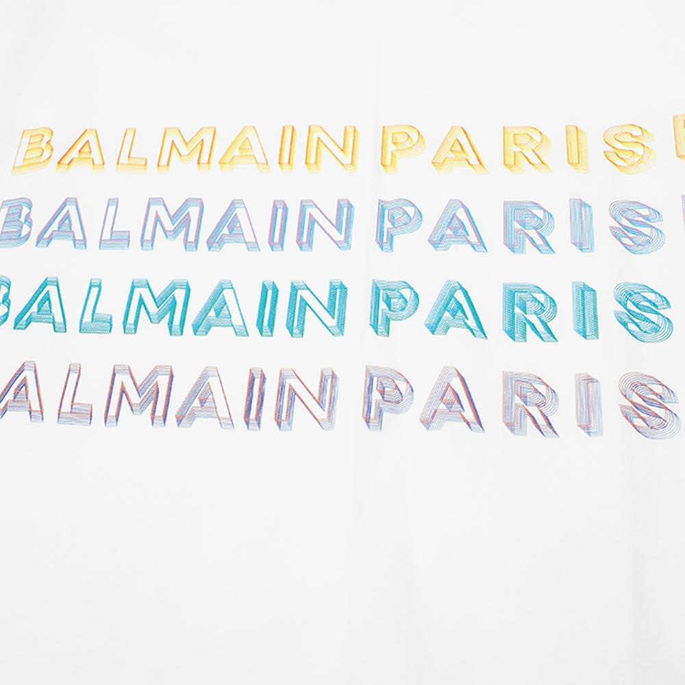 Balmain Multicoloured Logo Tee - 2