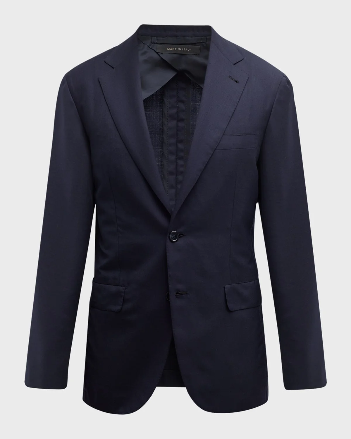 Men's Solid Wool-Silk Blazer - 1