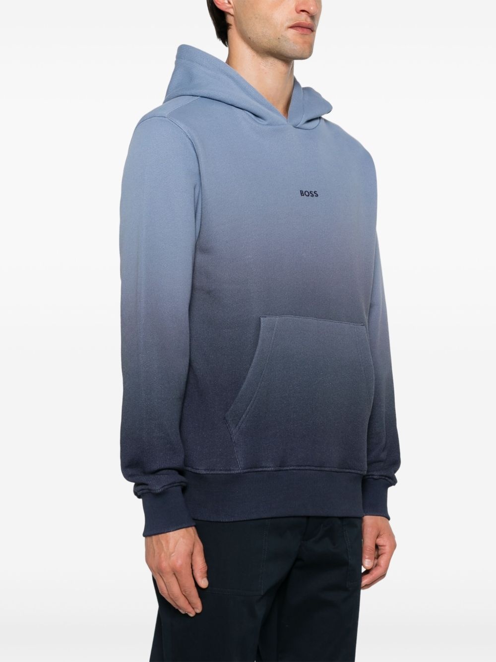 gradient dye cotton-terry hoodie - 3