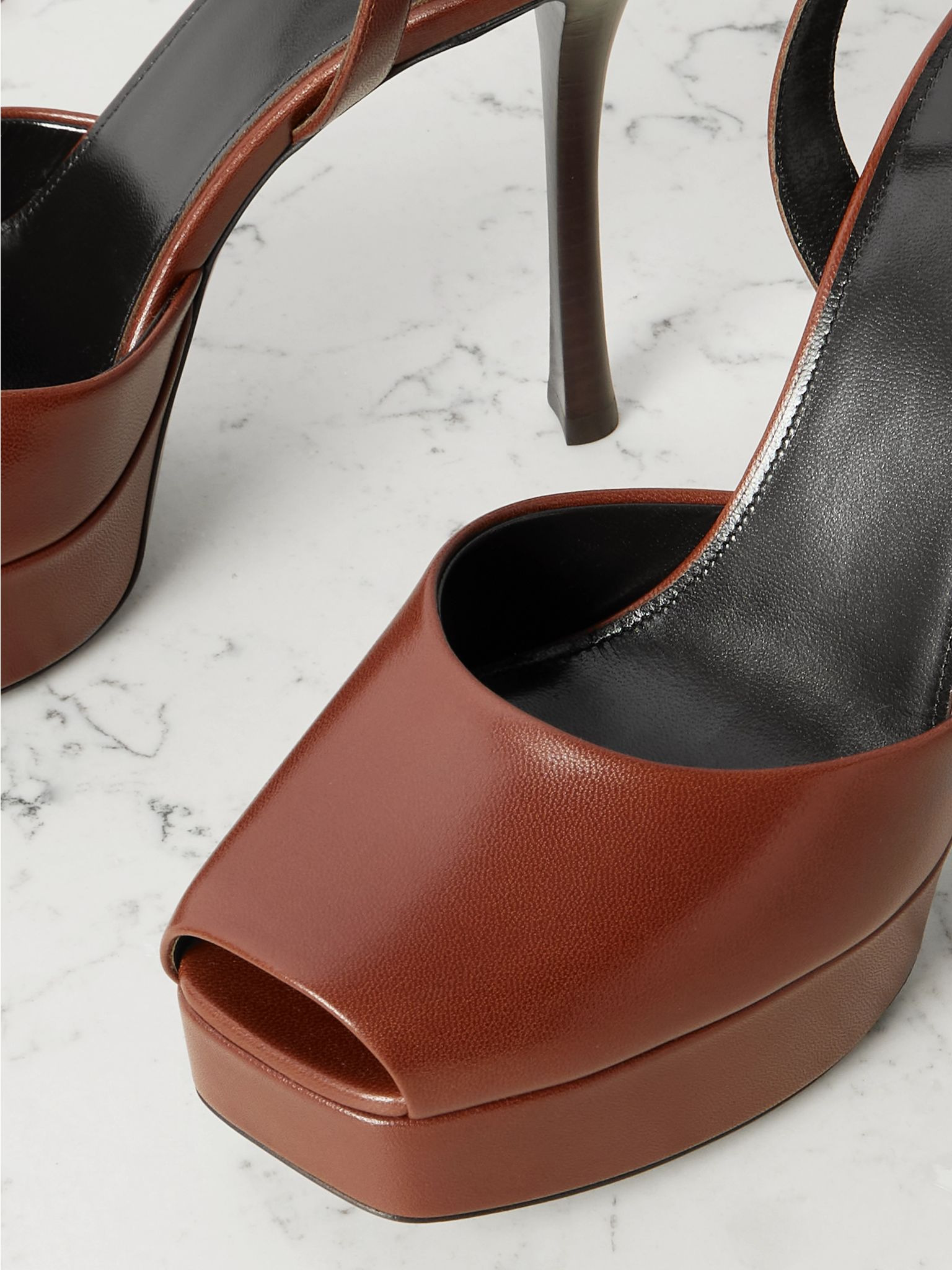 La Scandale leather sandals Brown - 4