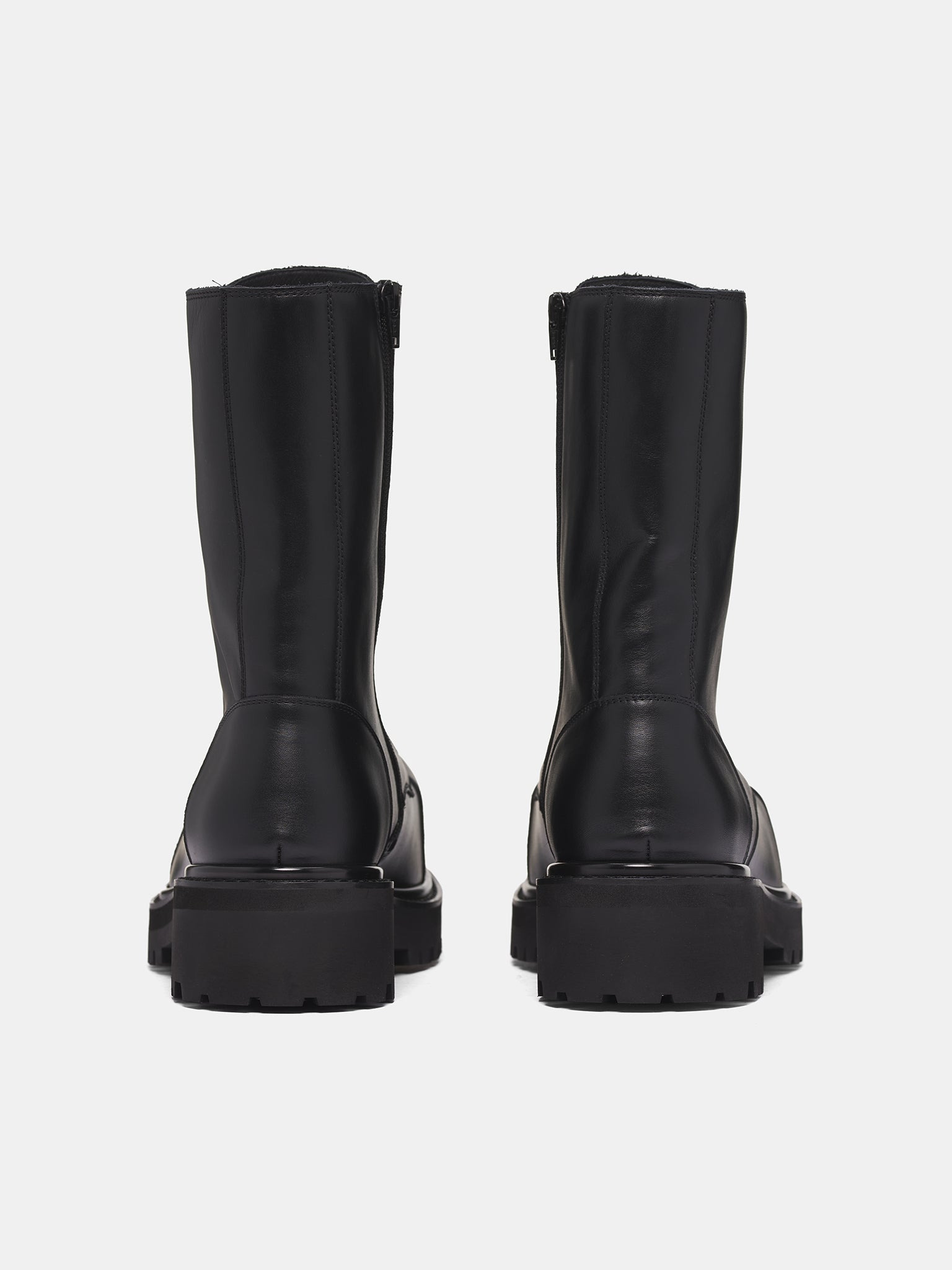 Black Stomp Combat Boots - 4