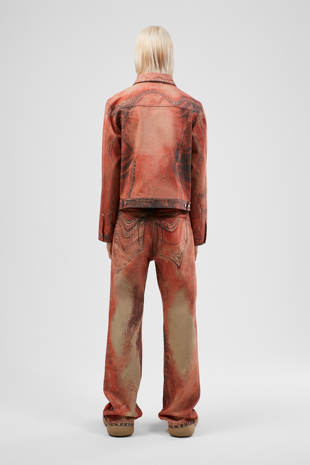 Burnt Orange Denim Jeans - 5