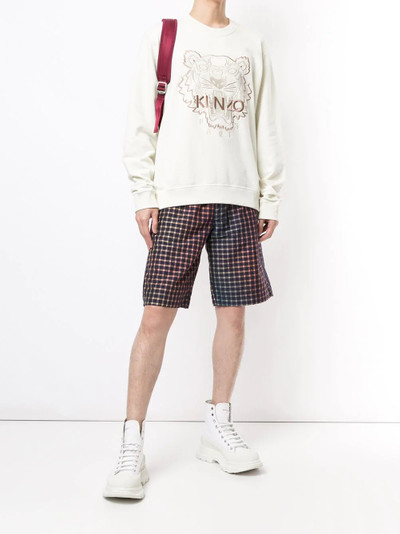 KENZO logo embroidered cotton sweatshirt outlook