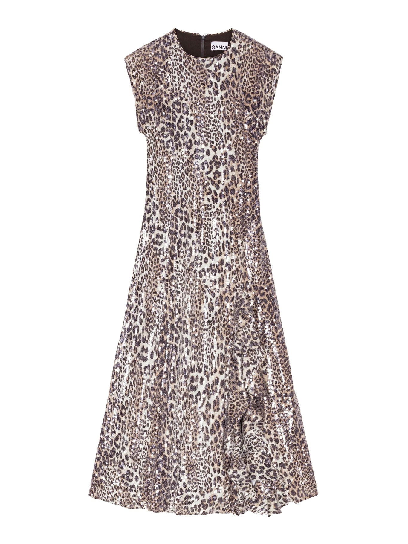 LEOPARD MIDI DRESS WITH SEQUINS - 2