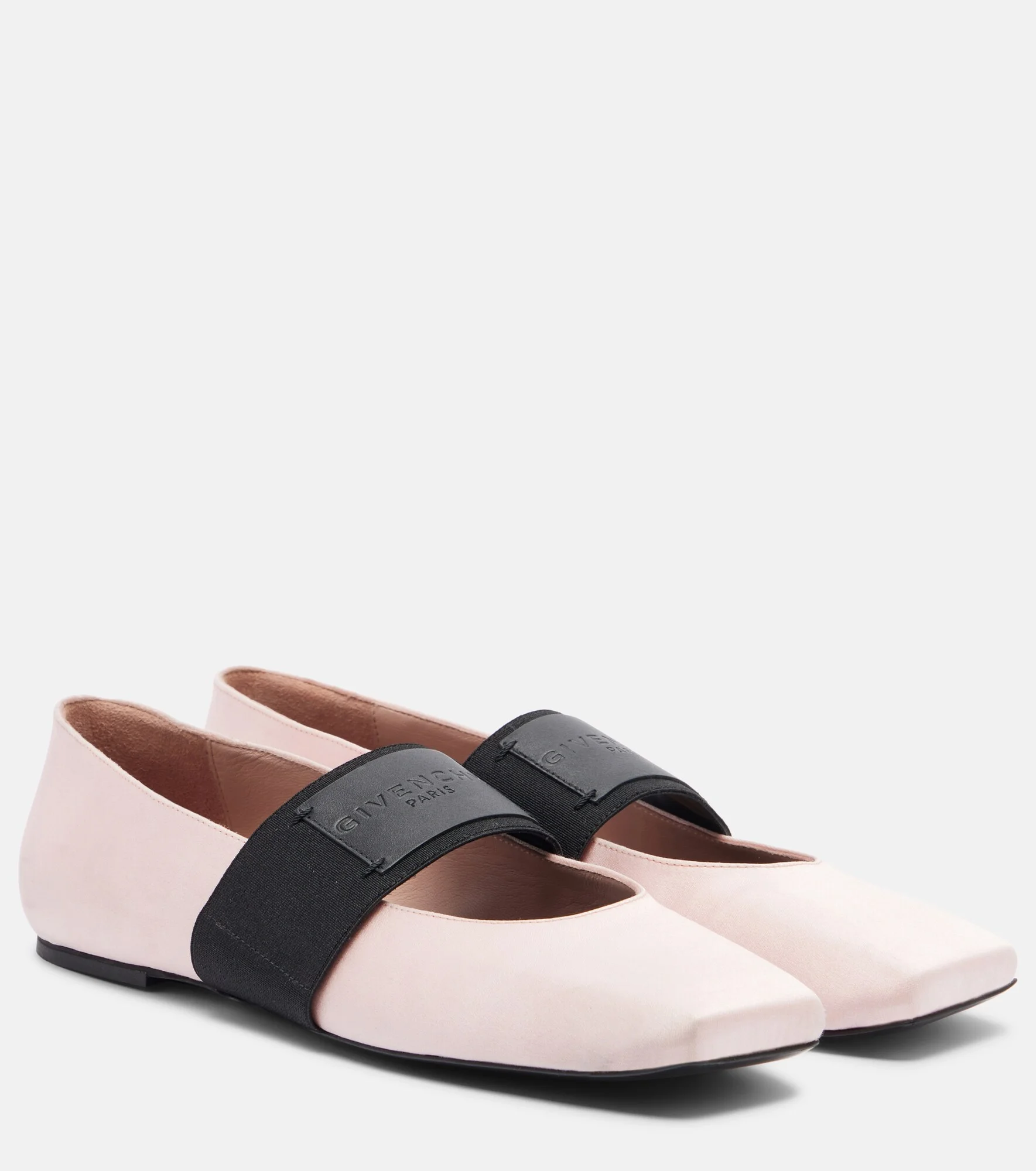 Sliced Square satin ballet flats - 1