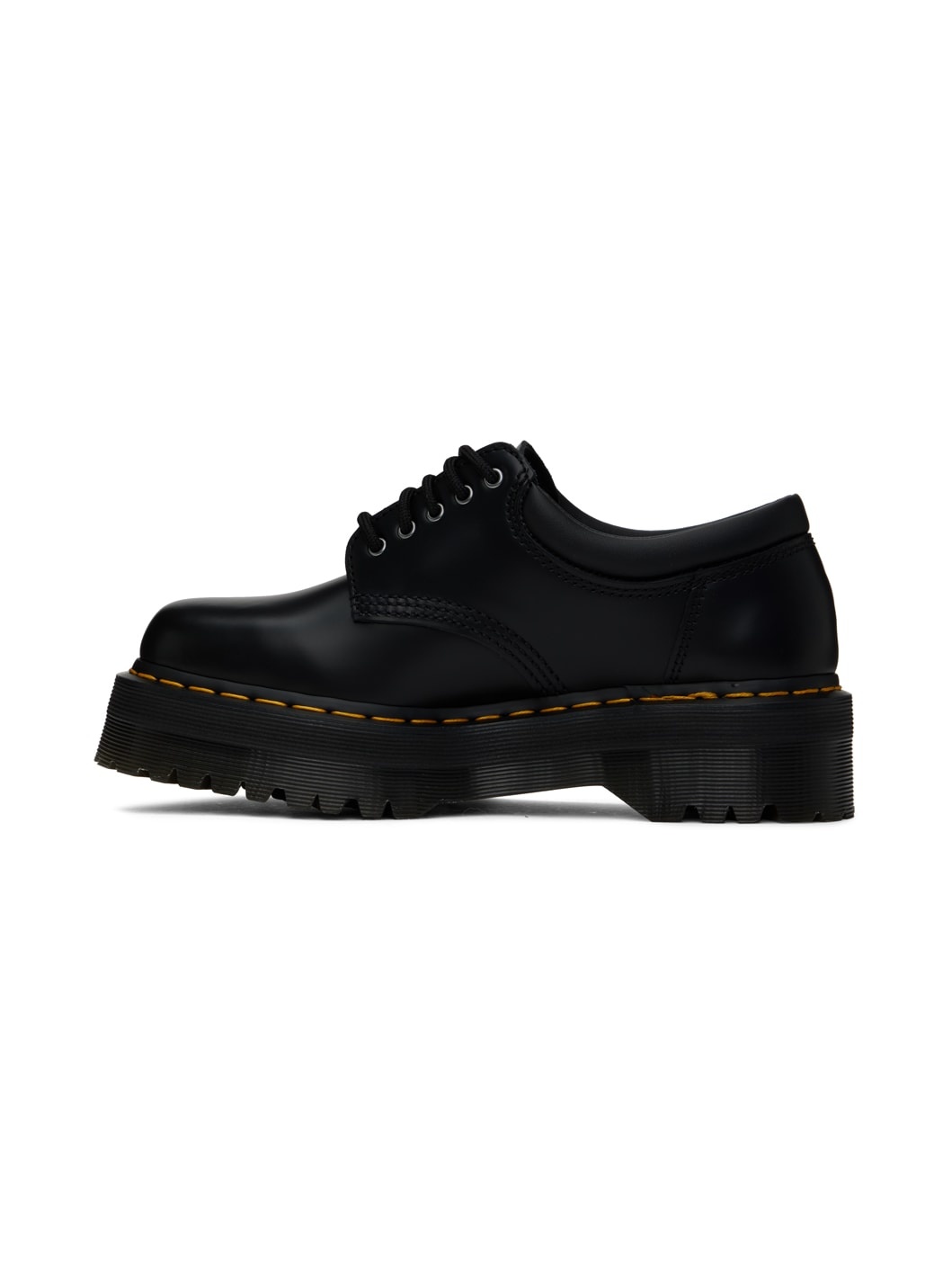 Black 8053 Leather Platform Derbys - 3
