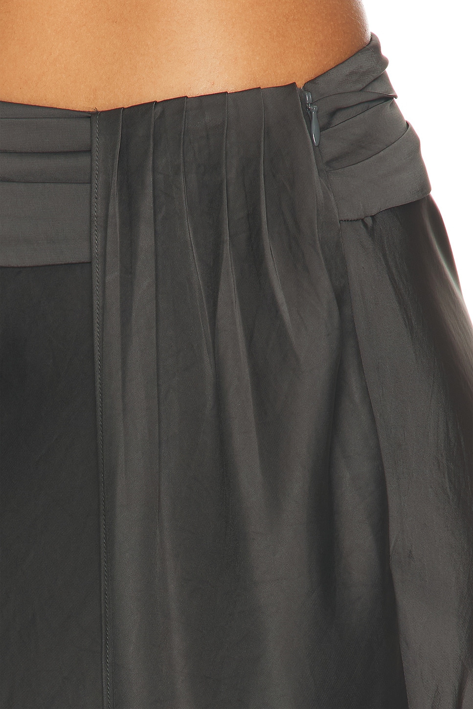 Lightweight Satin Asymmetric Skirt - 6