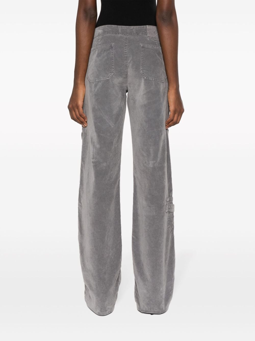 flared-leg cargo trousers - 4