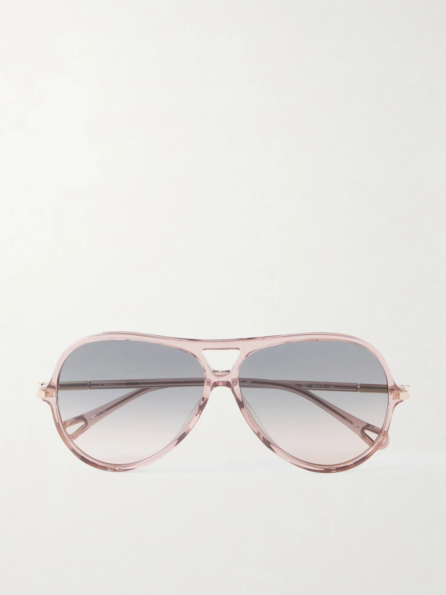 Tubolar aviator-style recycled-acetate sunglasses Pink - 1