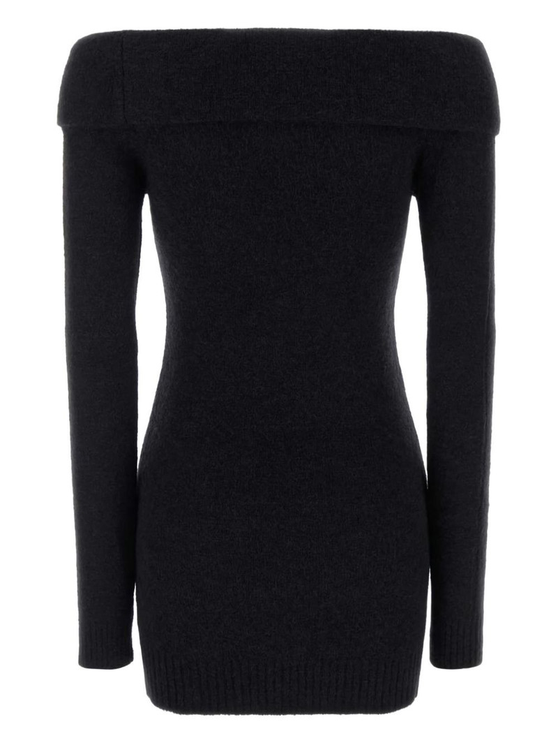 Blumarine off-shoulder embellished mini dress outlook