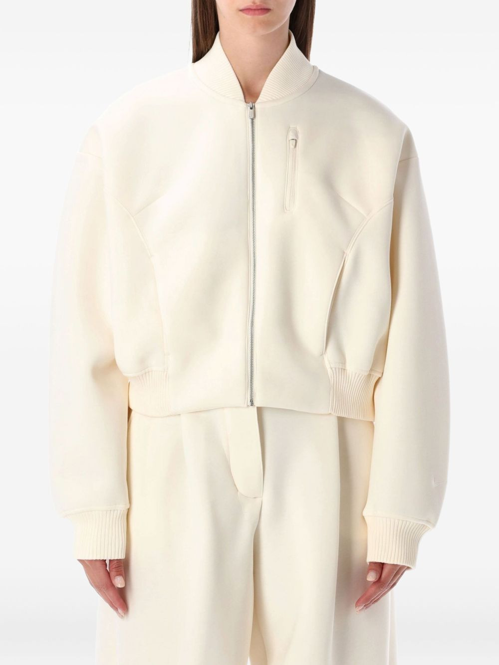 textured bomber jacket - 1