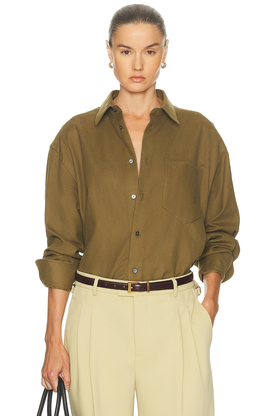 Boxy Button Up Top - 1