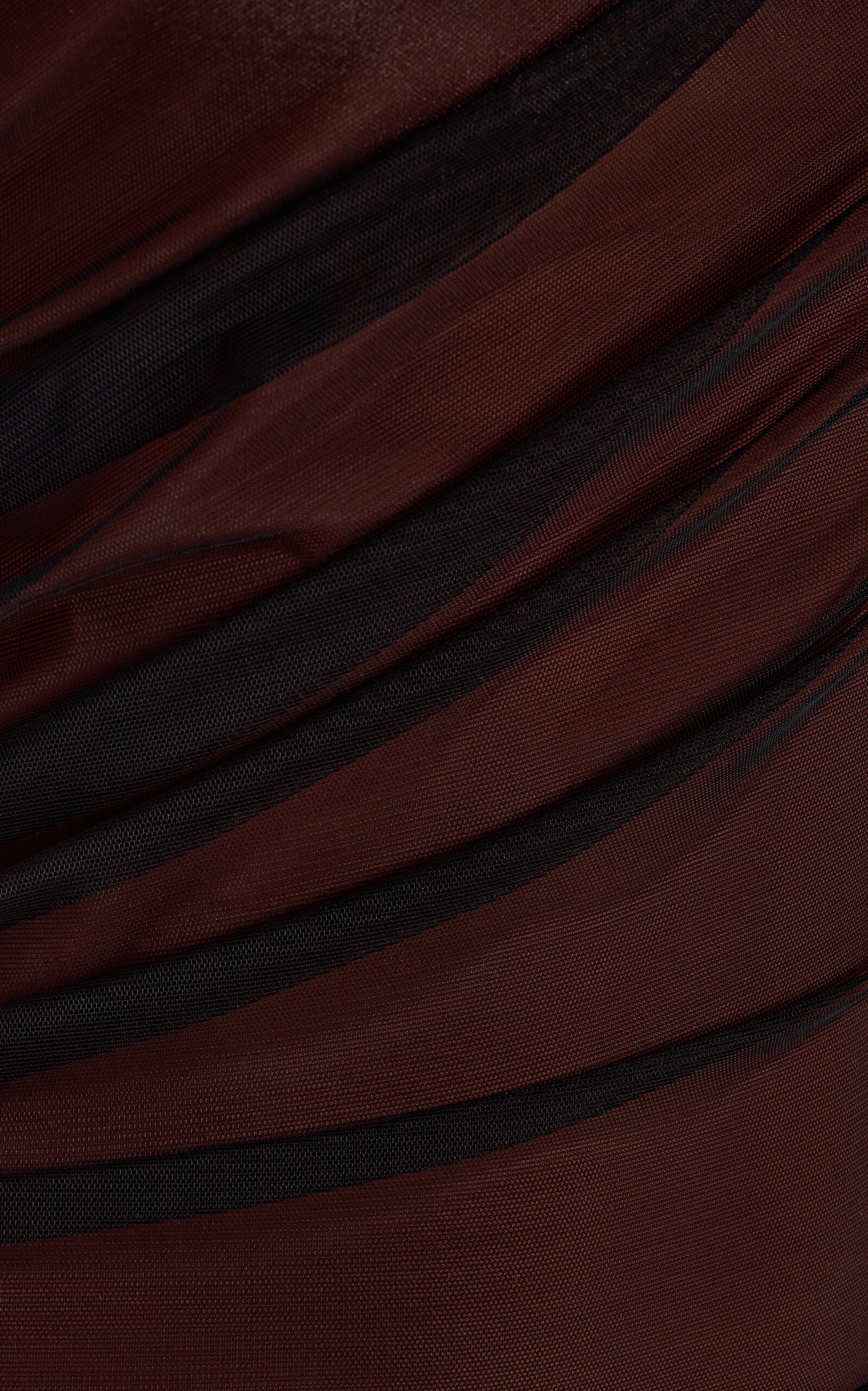 Draped Tulle Mini Dress brown - 5
