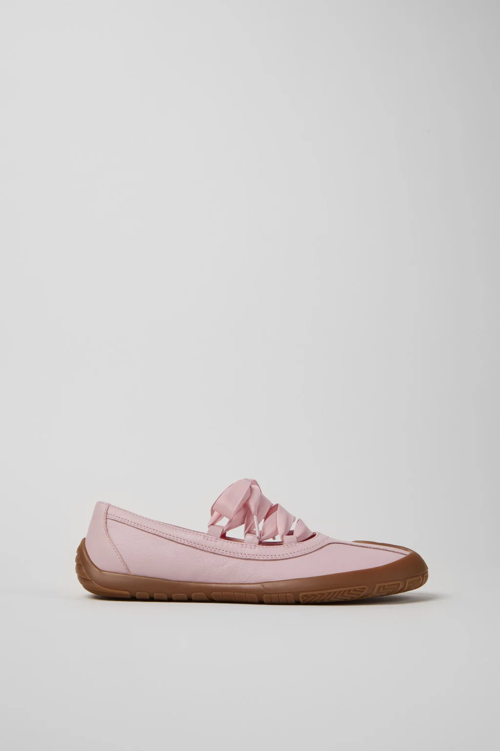 Peu Path+ Pink Leather Ballerinas for Women. - 1
