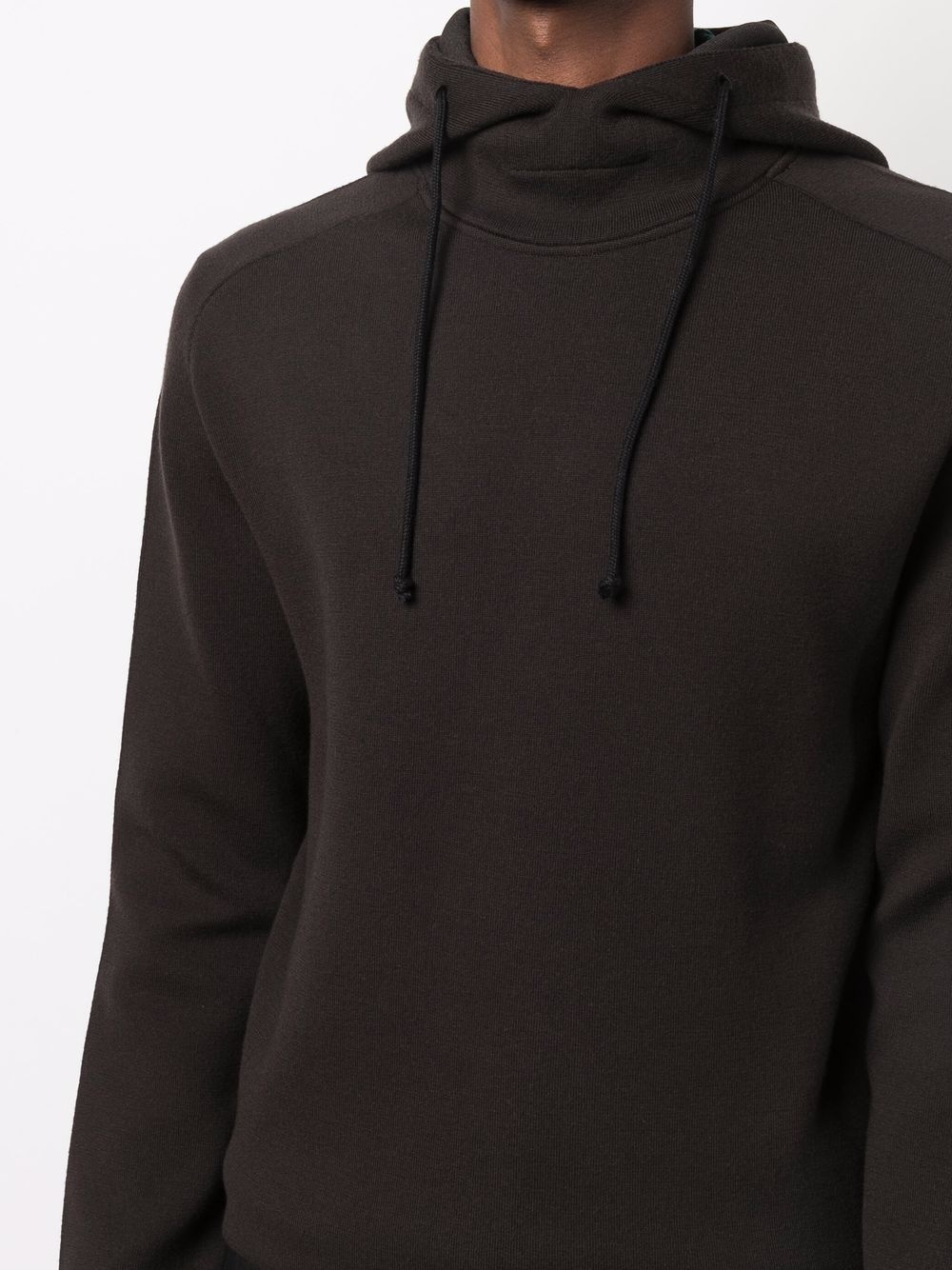 panelled long-sleeved hoodie - 5