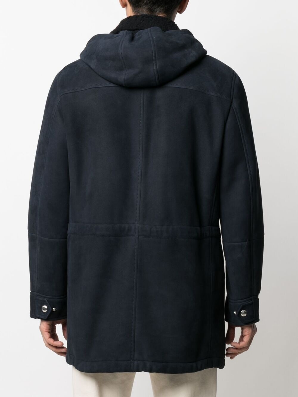 suede hooded coat - 4