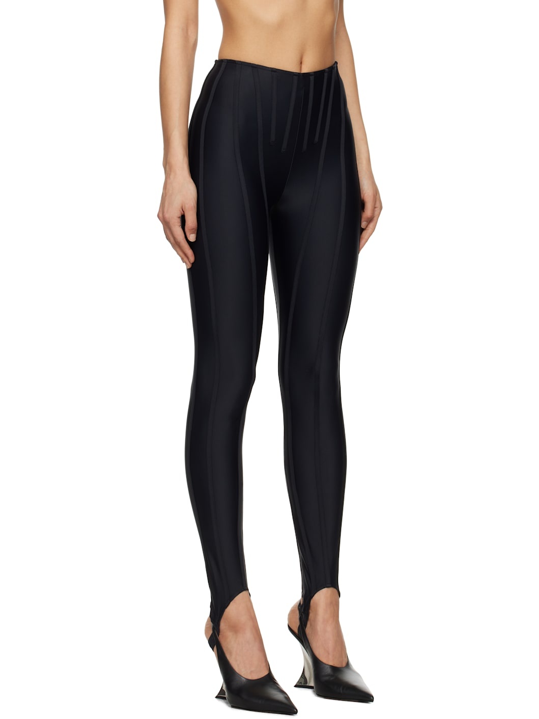 Black Corseted Leggings - 2
