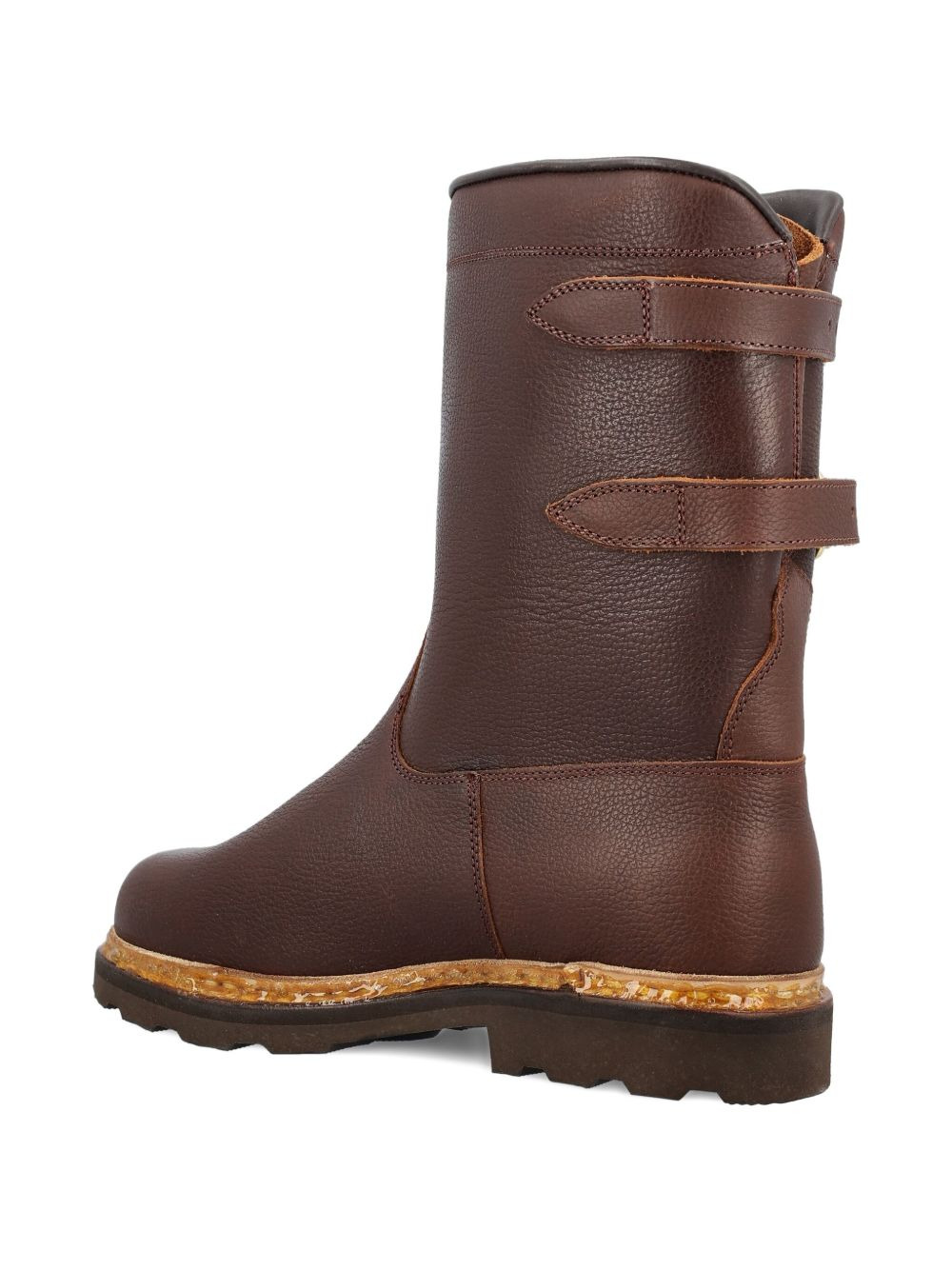 Sanglier double-buckle leather boots - 4