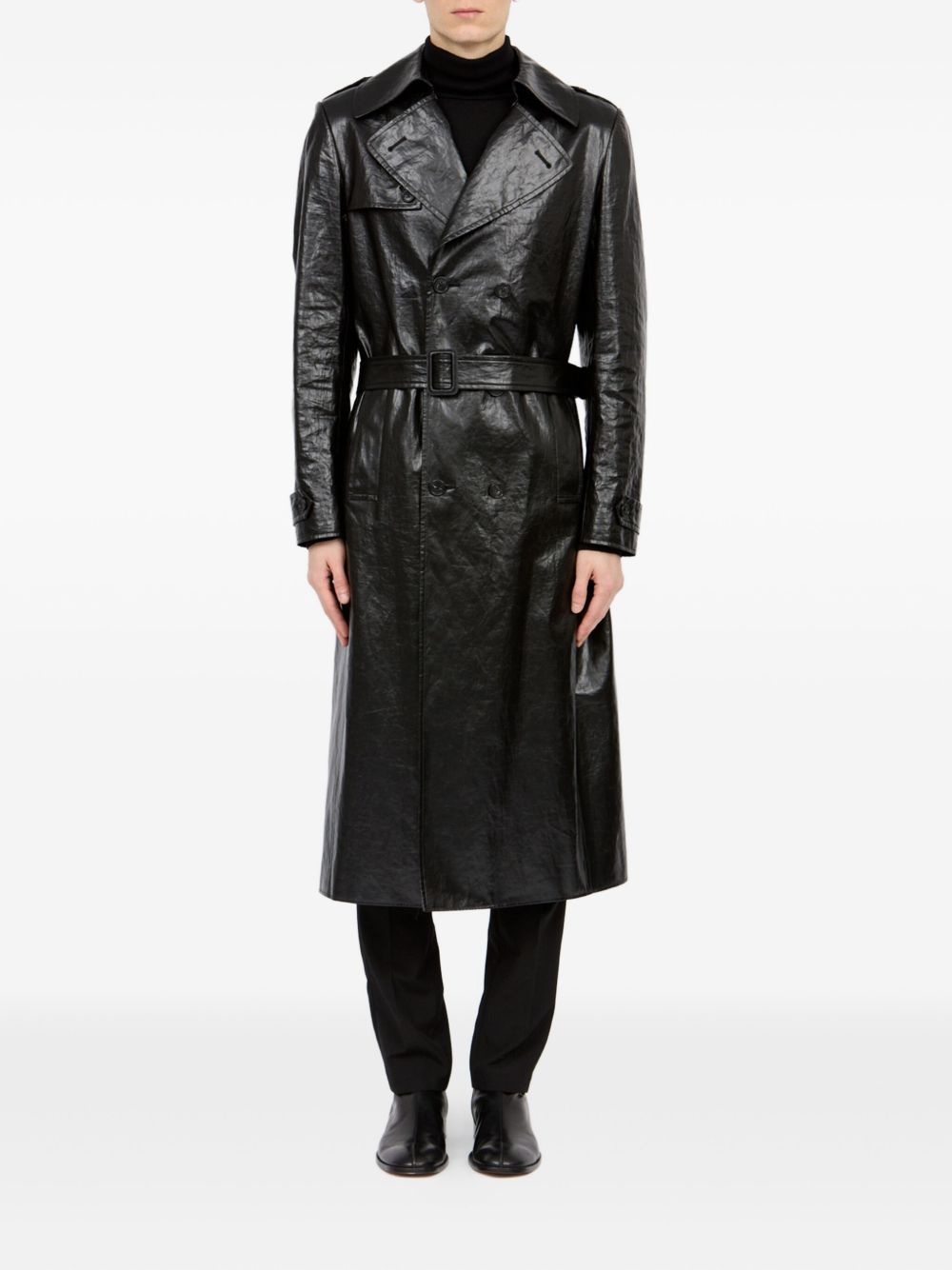 double-breasted trench coat - 2