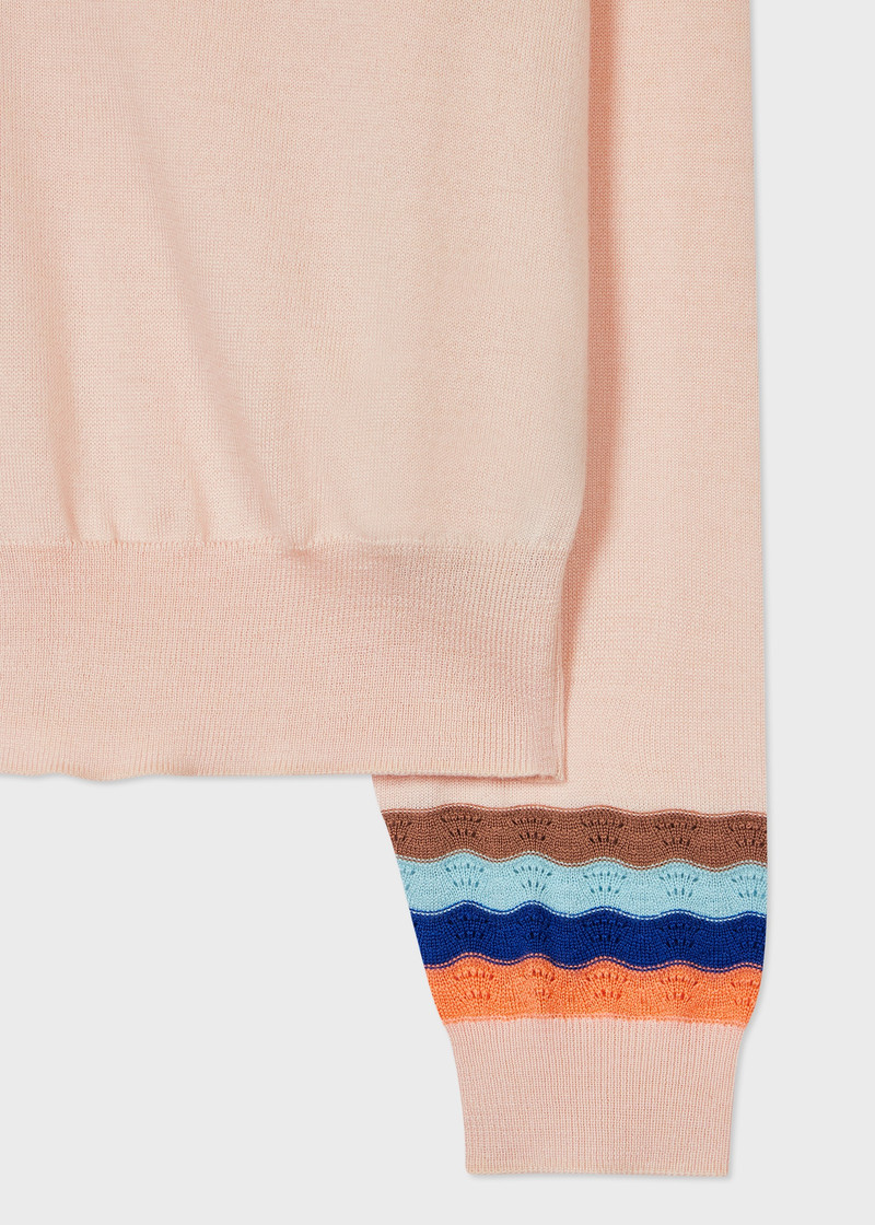 Paul Smith Women's Beige Wool 'Swirl' Cuff Cardigan outlook