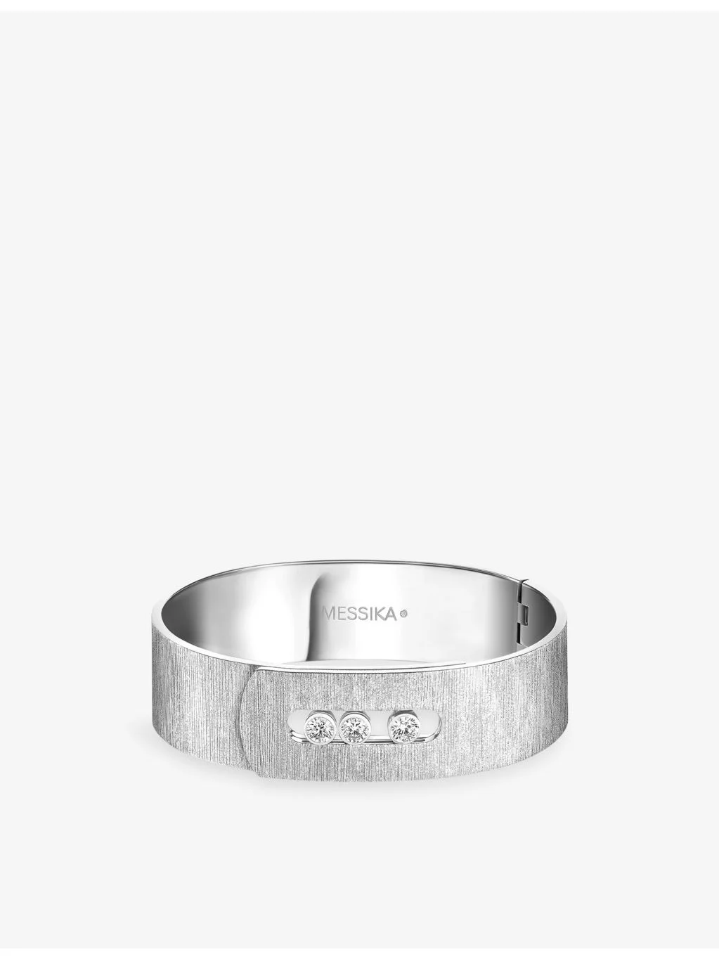 Move Noa 18ct White-Gold And 0.50ct Diamond Cuff Bracelet - 1